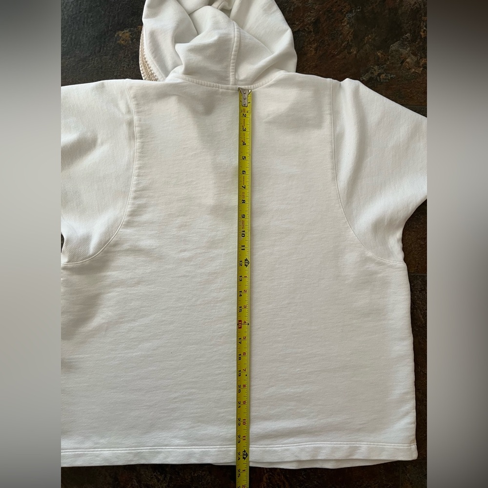 Women’s Pure Jill cream cotton boho resortwear pull over hood tunic. Medium - Picture 13 of 16